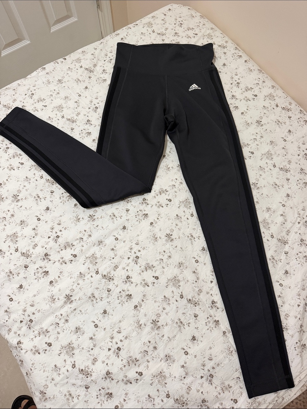 adidas Black Girls' High-Rise Performance Leggings